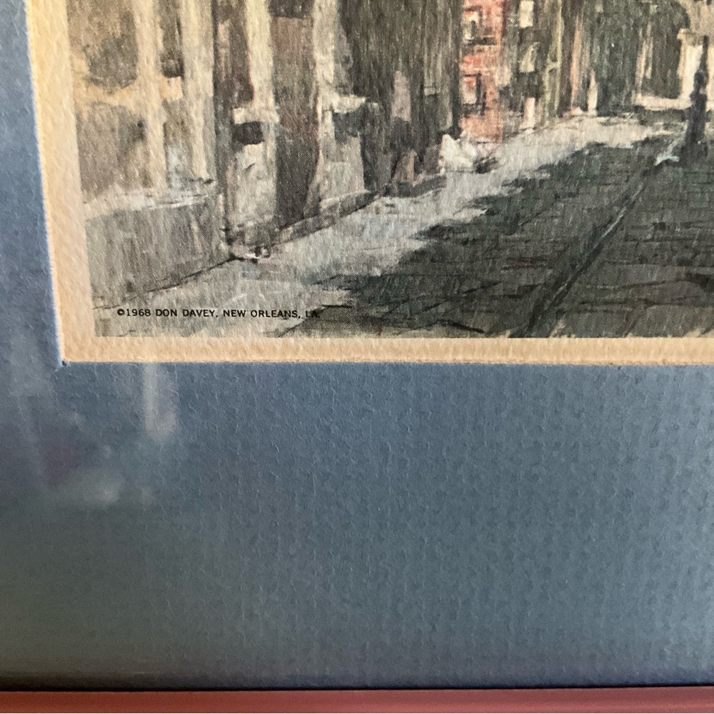 Vintage Framed New Orleans Art Print - Picture 3 of 6